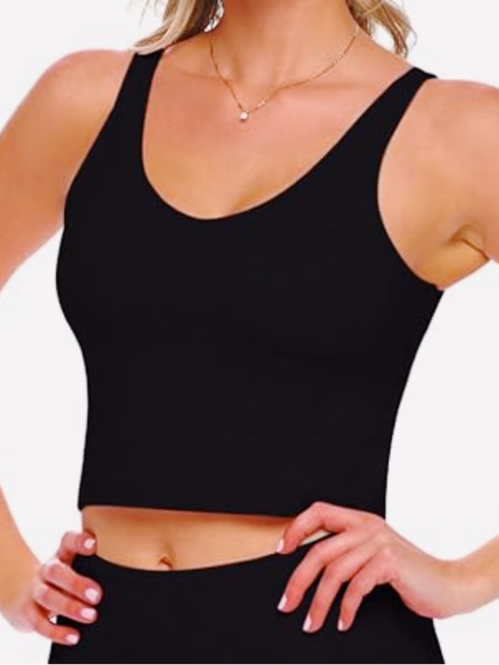 Yogalicious Lux Black V-Neck Tank